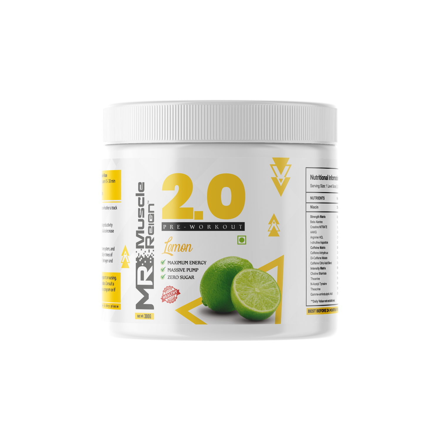 Muscle Reign 2.0 Lemon Pre Workout Supplement for Maximum Energy, the best pre workout supplement for muscle gain